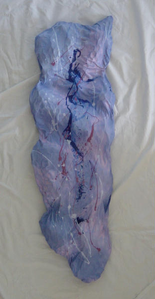 Wandskulptur blau